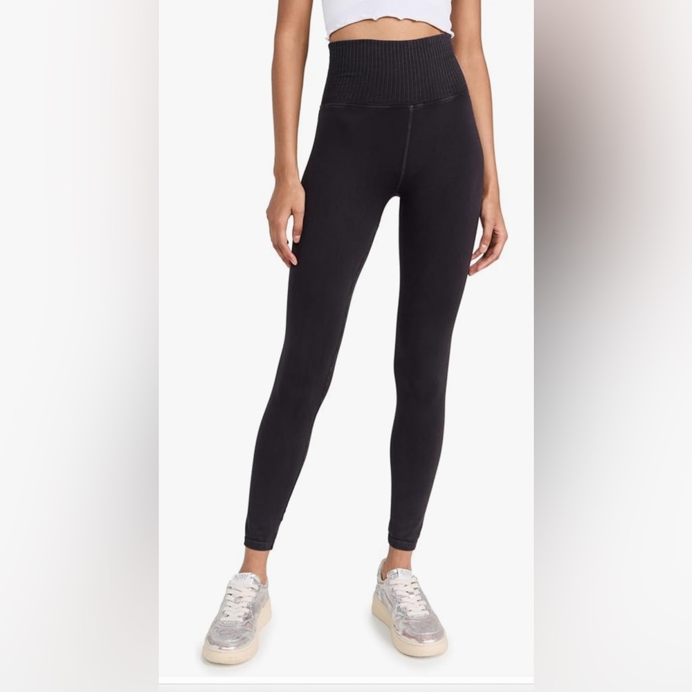 NWT Free People Good Karma Leggings - Washed Black - Picture 5 of 9